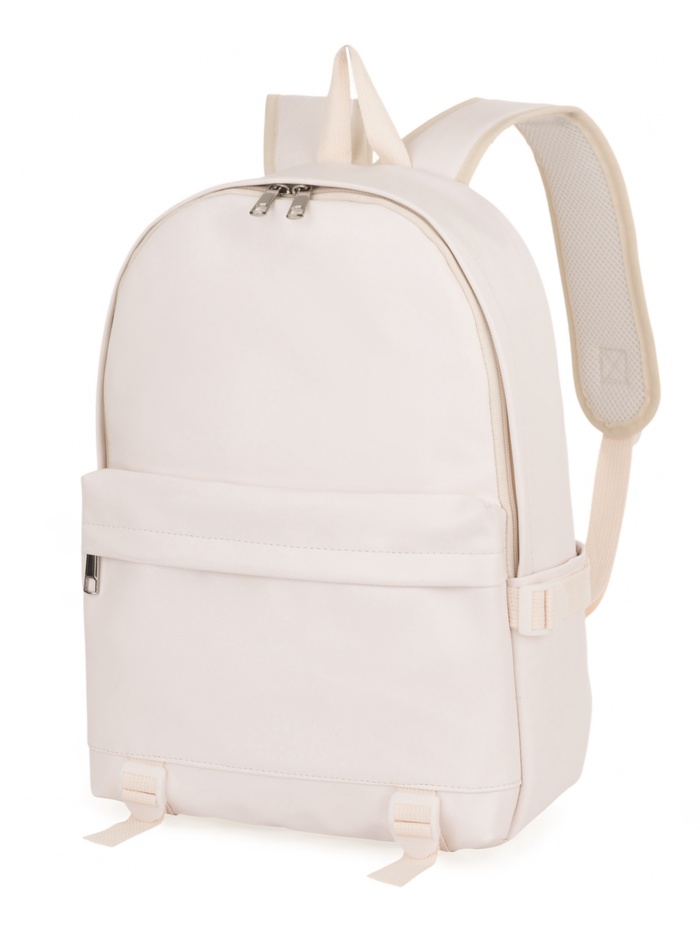 Рюкзак молодёжный на молнии, 3 кармана, размер 29×12×42 см, белый