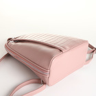 Рюкзак городской из искусственной кожи на молнии, цвет розовый - Фото 3