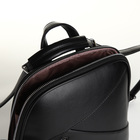 Рюкзак городской из искусственной кожи на молнии, цвет чёрный - Фото 4