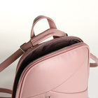 Рюкзак городской из искусственной кожи на молнии, цвет розовый - Фото 4