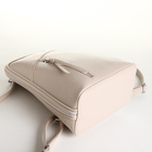 Рюкзак городской из искусственной кожи на молнии, цвет бежевый - Фото 3