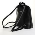 Рюкзак городской из искусственной кожи на молнии, цвет чёрный - Фото 2