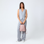 Рюкзак-сумка из на молнии, с 2 карманами, с молнией посередине, размер 25×12×30 см, розовый - Фото 8