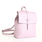 Рюкзак городской из искусственной кожи на молнии, цвет розовый - фото 11231099