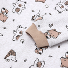 Комбинезон детский закрытые ножки, цвет бежевый/ёжики, рост 68 см - фото 23918074