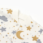 Комбинезон детский закрытые ножки, цвет белый/звёздочки, рост 68 см - фото 23918177