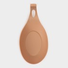 Силиконовая подставка под ложку Доляна «Симпл» 19.5×9.5 см, цвет бежевый - Фото 4