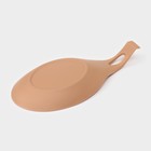 Силиконовая подставка под ложку Доляна «Симпл» 19.5×9.5 см, цвет бежевый - Фото 5
