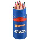 Цветные карандаши в тубусе, 12 цветов, трехгранные, Человек-паук - Фото 7