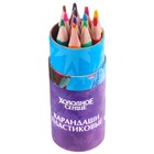 Цветные карандаши в тубусе, 12 цветов, трехгранные, Холодное сердце - Фото 7