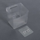 Органайзер для хранения «CRISTAL», навесной, 1 секция, с клеевыми крючками, 11.5×8×11 см, прозрачный - Фото 6