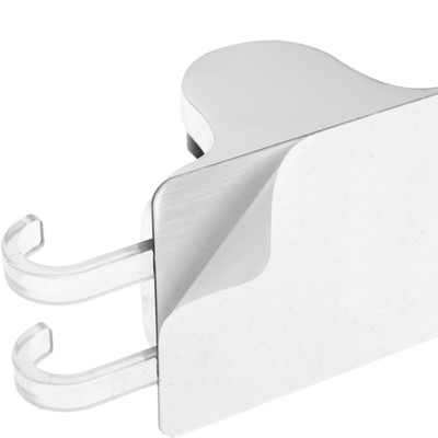 Держатель для душевой лейки ZEIN Z123, самоклеющийся, регулируемый, с крючком, хром