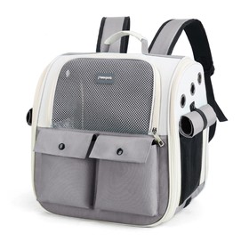 Рюкзак-переноска для животных, 39 х 40 х 25 см, серый