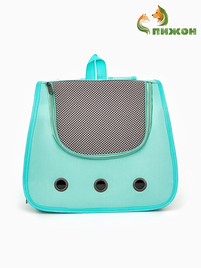 Рюкзак - переноска для животных, 35×30×26 см, голубой
