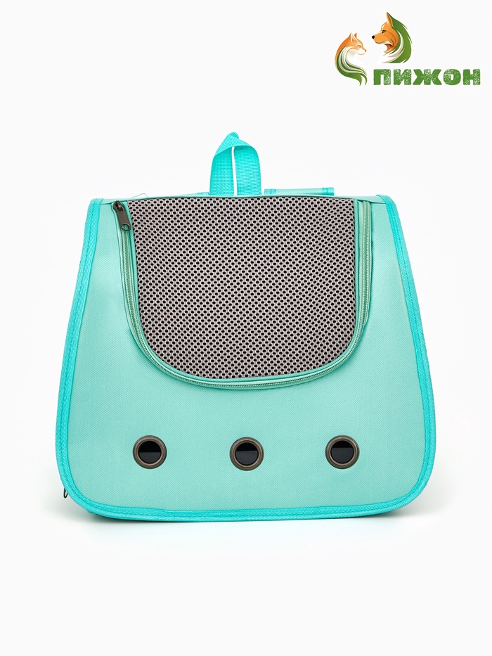 Рюкзак-переноска для животных, 35×30×26 см, голубой - Фото 1