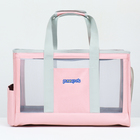 Сумка-переноска для животных с раздвижным окном, 24 х 25 х 41 см, розовая - фото 23898456