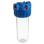 Корпус для фильтра ZEIN, 10SL, 3/4", для холодной воды, ключ, крепление, прозрачный - Фото 1