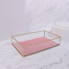 Органайзер для хранения «PINK RIPPLES», стеклянный, 29×17.5×6 см, цвет медный, розовый - Фото 5