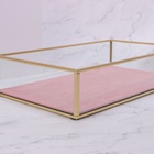 Органайзер для хранения «PINK RIPPLES», стеклянный, 29×17.5×6 см, цвет медный, розовый - Фото 7