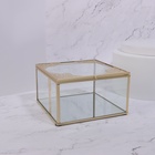 Органайзер для хранения «GREAT», с крышкой, стеклянный, с зеркальным дном, 1 секция, 15×15×8,5 см, прозрачный/медный - Фото 5