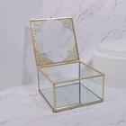 Органайзер для хранения «GREAT», с крышкой, стеклянный, с зеркальным дном, 1 секция, 15×15×8,5 см, прозрачный/медный - Фото 7