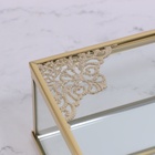 Органайзер для хранения «GREAT», с крышкой, стеклянный, с зеркальным дном, 1 секция, 20 × 16 × 6,5 см, цвет прозрачный/медный - Фото 9