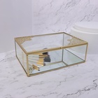 Органайзер для хранения «GREAT», с крышкой, стеклянный, с зеркальным дном, 1 секция, 25 × 17,5 × 8,5 см, цвет прозрачный/медный - Фото 3