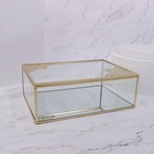Органайзер для хранения «GREAT», с крышкой, стеклянный, с зеркальным дном, 1 секция, 25 × 17,5 × 8,5 см, цвет прозрачный/медный - Фото 4