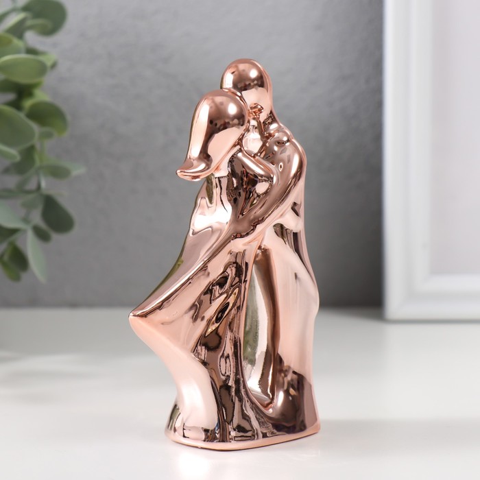 Сувенир керамика "Поцелуй" золото 11,5 см