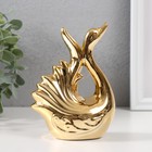 Сувенир керамика "Лебедь. Изящность" золото 6,5х11х14 см - фото 321247473