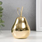 Фигурка «Золотая груша с веточкой», керамика, металл, 7×7×12.5 см - фото 23868003