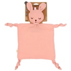 Комфортер - игрушка для сна новорожденных, M&B «Зайка», погремушка, муслин, розовый - Фото 5