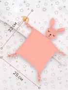 Комфортер - игрушка для сна новорожденных, M&B «Зайка», погремушка, муслин, розовый - Фото 5