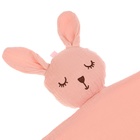 Комфортер - игрушка для сна новорожденных, M&B «Зайка», погремушка, муслин, розовый - Фото 4