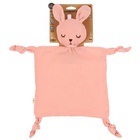 Комфортер - игрушка для сна новорожденных, M&B «Зайка», погремушка, муслин, розовый - Фото 4