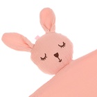 Комфортер - игрушка для сна новорожденных, M&B «Зайка», погремушка, муслин, розовый - Фото 9