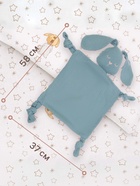 Комфортер - игрушка для сна новорожденных, M&B «Зайка», погремушка, муслин, синий - Фото 5