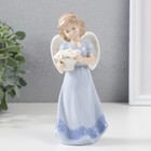 Сувенир керамика "Ангел рассматривающий цветы" 18х7,5х6 см - фото 321247605