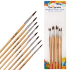 Набор кистей для рисования, пони - синтетика, 8 штук: №1, 2, 3, 4, 5, 6, 7, 8, Calligrata, круглые, деревянная ручка, международный размер 10212701