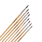 Набор кистей для рисования, пони - синтетика, 8 штук: №1, 2, 3, 4, 5, 6, 7, 8, Calligrata, круглые, деревянная ручка, международный размер 10212701