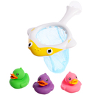Набор игрушек для купания «Поймай уточку», 1 сачок на присоске, 3 уточки, цвета МИКС - фото 321410047