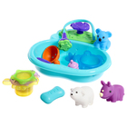 Набор игрушек для купания с ванночкой «Купание зверят», 12 предметов, МИКС - фото 321410058