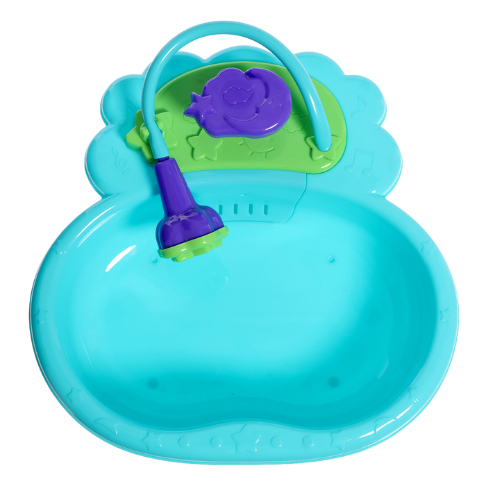 Набор игрушек для купания с ванночкой «Купание зверят», 12 предметов, МИКС