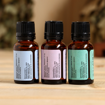 Набор эфирных масел 3 шт. "Лаванда, Эвкалипт, Мята" по 15 мл