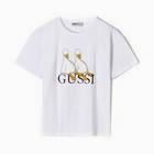 Футболка детская KAFTAN Gussi р. 34 (122-128 см), белый - фото 24401069