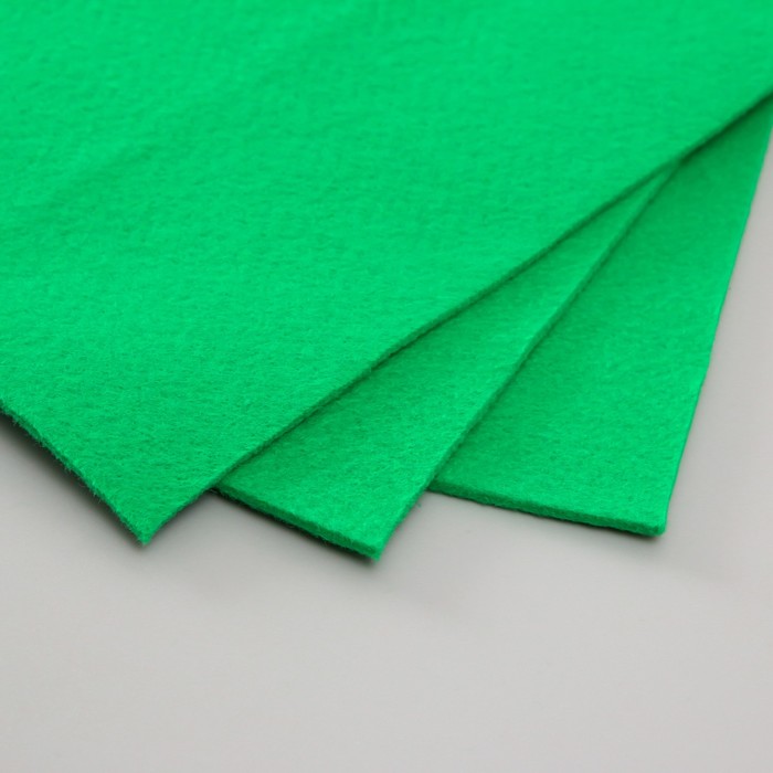 Набор мягкого фетра "Астра" (3 шт) зелёный, 3 мм, 400 гр. 20х30 см