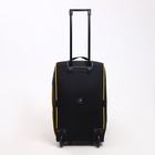 Сумка дорожная на колёсах, длинный ремень, чёрная - Фото 2