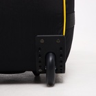 Сумка дорожная на колёсах, длинный ремень, чёрная - Фото 3