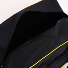 Сумка дорожная на колёсах, длинный ремень, чёрная - Фото 4