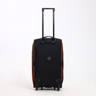 Сумка дорожная на колёсах, длинный ремень, чёрная, оранжевая - Фото 3